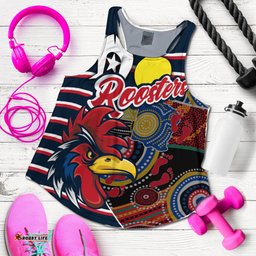 Custom Personalised Australia Roosters NAIDOC Week Women Racerback Tank Sport Style