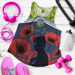 Raiders Rugby Women Racerback Tank Anzac Day Lest We Forget