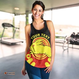 Custom Personalised Rabbitohs Indigenous Women Racerback Tank Style Aboriginal Flag