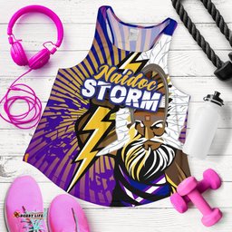 Melbourne Storm Naidoc Week Women's Racerback Tank Indigenous Style
