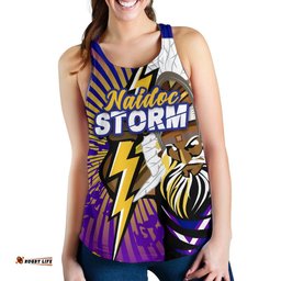 Melbourne Storm Naidoc Week Women's Racerback Tank Indigenous Style