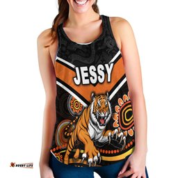 Jessy Wests Tigers Women Racerback Tank 2021 Indigenous