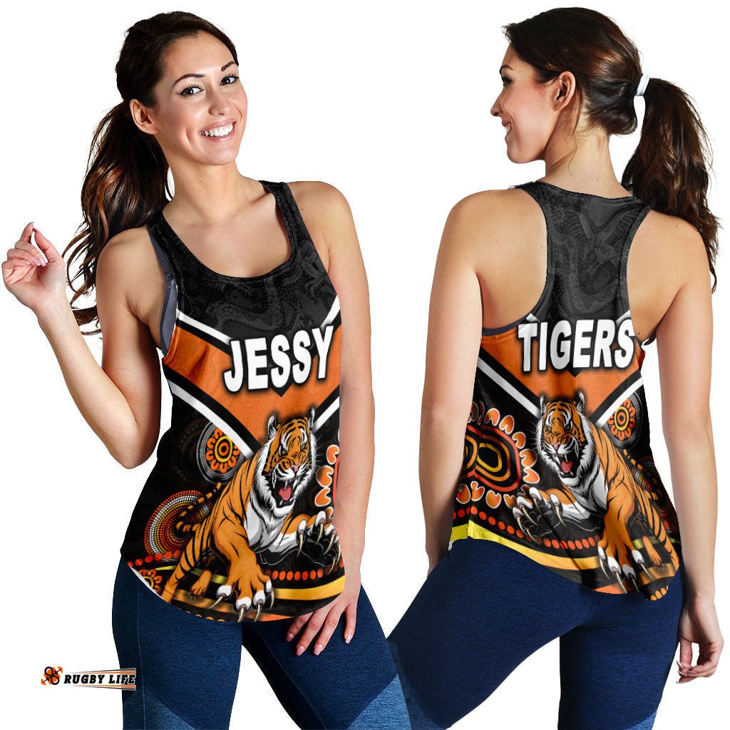 Jessy Wests Tigers Women Racerback Tank 2021 Indigenous