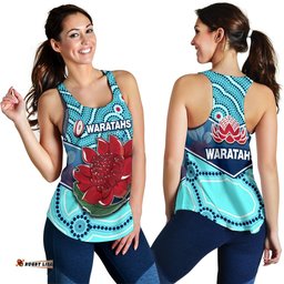 New South Wales Rugby Union Women Racerback Tank Indigenous NSW Waratahs