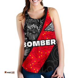 Custom Personalised Bombers Naidoc Week Women's Racerback Tank Essendon Ingenious Spesial Version Custom Text and Number