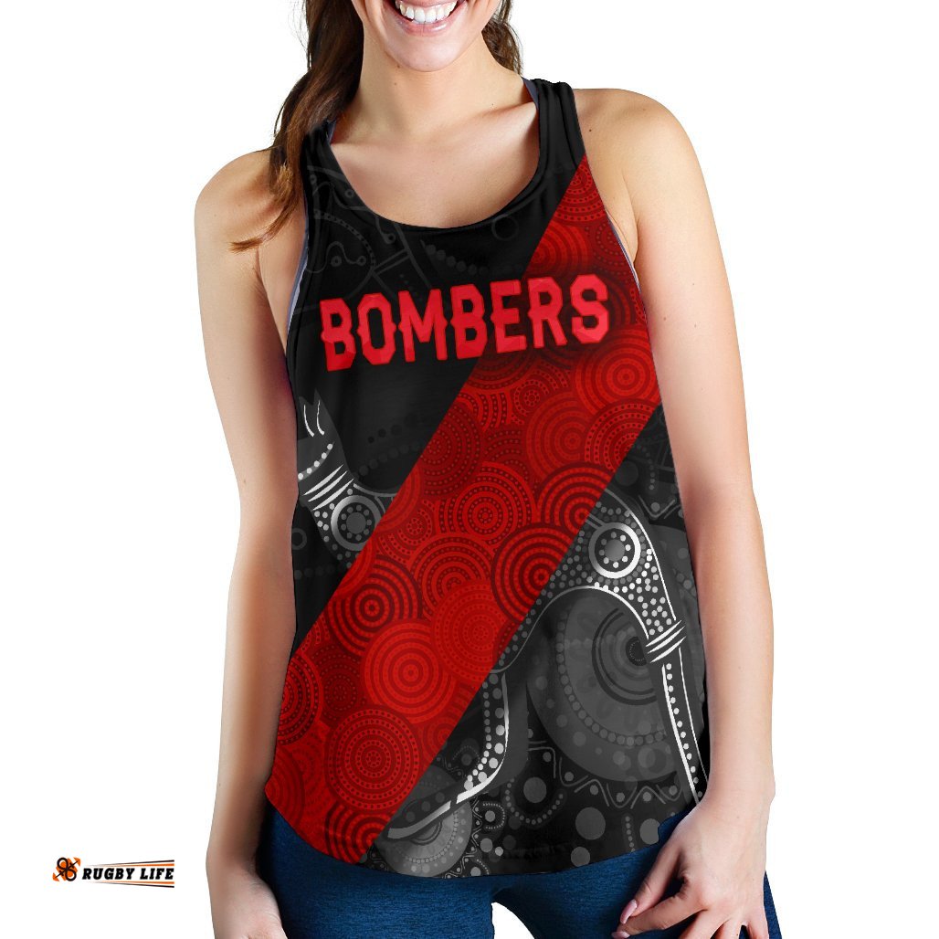 Essendon Women Racerback Tank Indigenous Bombers Black