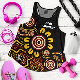 Australia Naidoc Week Women's Racerback Tank Naidoc Week 2021 Heal Country