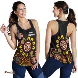 Australia Naidoc Week Women's Racerback Tank Naidoc Week 2021 Heal Country