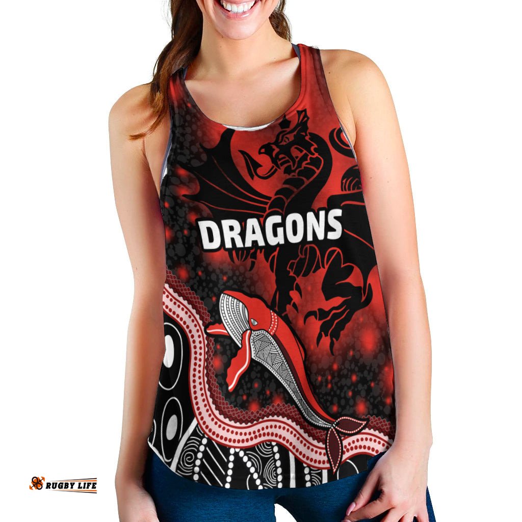 Custom Personalised Dragon Women's Racerback Tank St. George Special Style