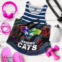 Custom Personalised Geelong NAIDOC Week Women's Racerback Tank Cats Aboriginal Version Special