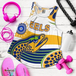 Eels Indigenous Women Racerback Tank Parramatta 2021 Version White