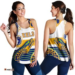 Eels Indigenous Women Racerback Tank Parramatta 2021 Version White