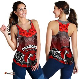 Dragons Women's Racerback Tank St. George Anzac Day