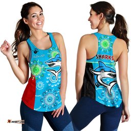 Naidoc Sharks 2021 Women Racerback Tank Indigenous Life