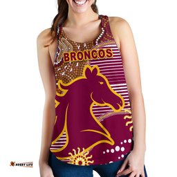Broncos Super Women Racerback Tank Indigenous Brisbane