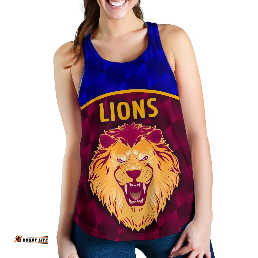 Brisbane Lions Women Racerback Tank Powerful