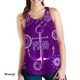 Fremantle Women's Racerback Tank Indigenous Freo Country Style