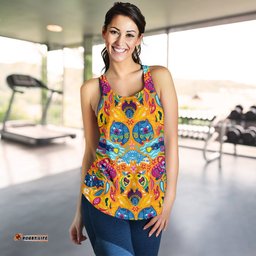 Racerback Tank Australia Animal Top Tank Patterns Color Art Women