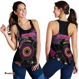 Sydney Women's Racerback Tank Sixers Indigenous Black