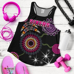 Sydney Women's Racerback Tank Sixers Indigenous Black