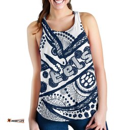 Custom Personalised Eels Rugby Women's Racerback Tank Line Art Special Version