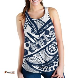 Custom Personalised Eels Rugby Women's Racerback Tank Line Art Special Version