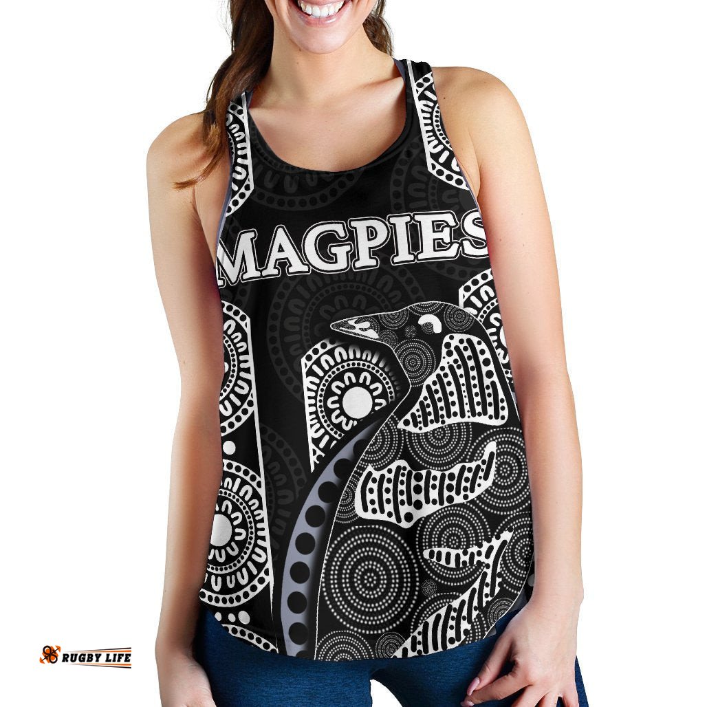 Magpies Racerback Tank Aboriginal