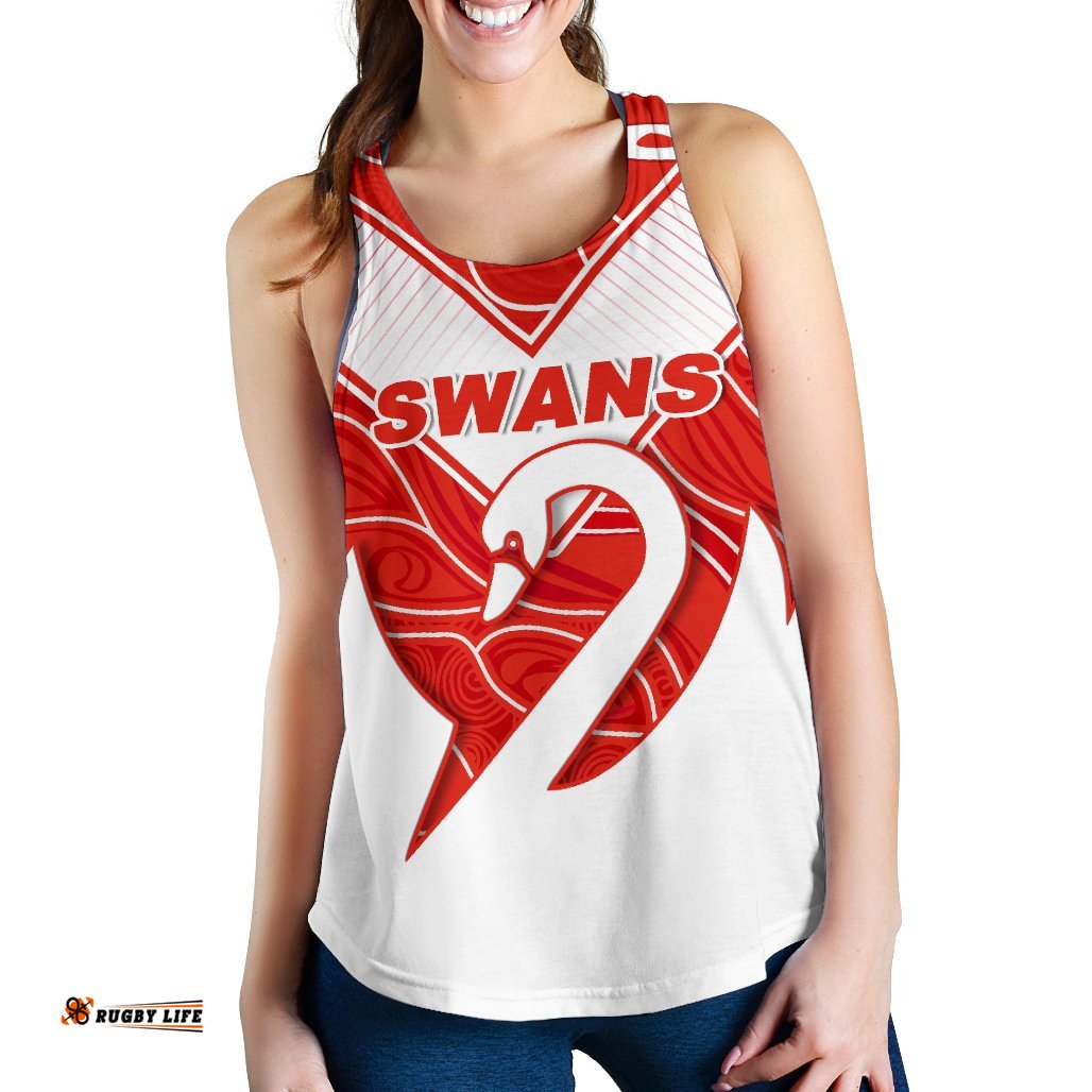 Swans Special Women Racerback Tank Indigenous Sydney