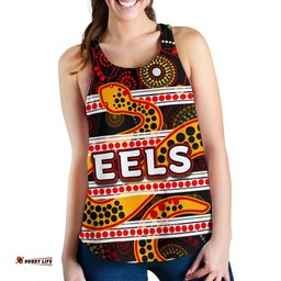 Parramatta Eels Women's Racerback Tank Tribal Style Black