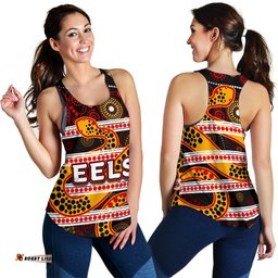 Parramatta Eels Women's Racerback Tank Tribal Style Black