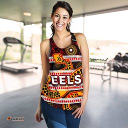 Parramatta Eels Women's Racerback Tank Tribal Style Black