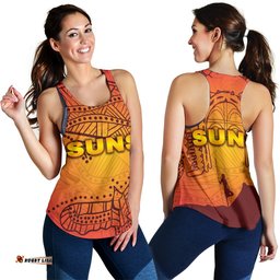 Gold Coast Women Racerback Tank Suns Simple Indigenous