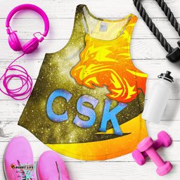 Chennai Super Kings Women Racerback Tank Cricket Universe Energy Vibes