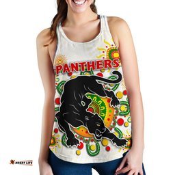 Penrith Women Racerback Tank Indigenous Panthers White