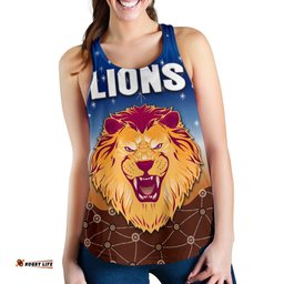 Brisbane Lions Women Racerback Tank Simple Indigenous