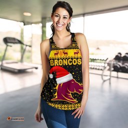 Brisbane Women Racerback Tank Broncos Christmas Unique Vibes Black