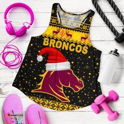 Brisbane Women Racerback Tank Broncos Christmas Unique Vibes Black