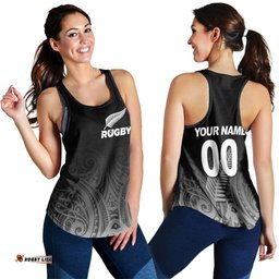Custom Personalised New Zealand Rugby Women Tank Top Maori Tribal