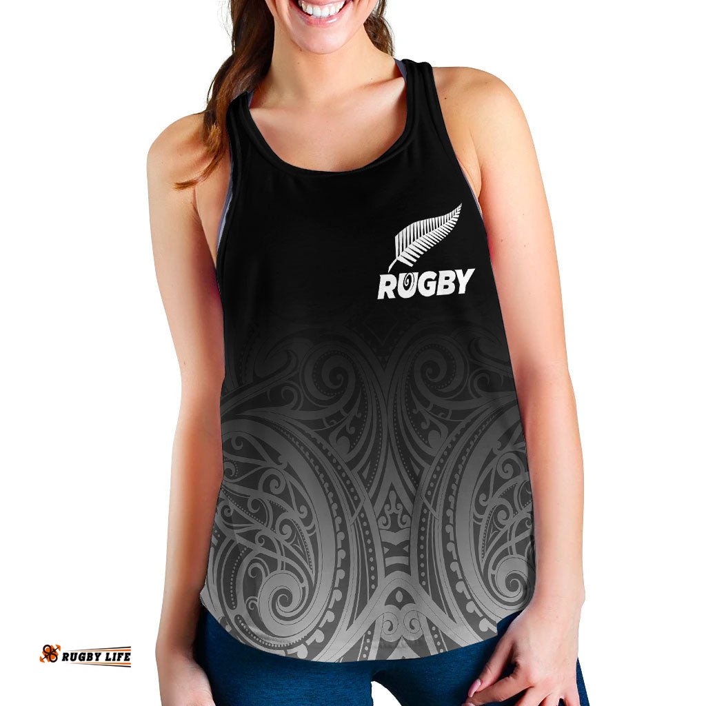Custom Personalised New Zealand Rugby Women Tank Top Maori Tribal