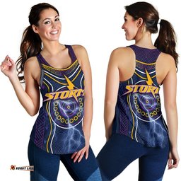 Melbourne Women Racerback Tank Lightning Storm Indigenous