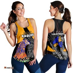 Custom Personalised West Coast Eagles NAIDOC Week Women Racerback Tank Aboriginal Special Version