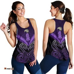 Maori Manaia New Zealand Women Racerback Tank Purple