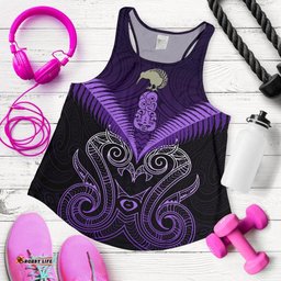 Maori Manaia New Zealand Women Racerback Tank Purple
