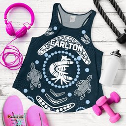 Carlton Women's Racerback Tank The Blues Baggers Indigenous