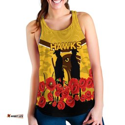Hawks Anzac Day Women Tank Top Indigenous Art