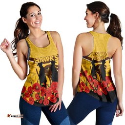 Hawks Anzac Day Women Tank Top Indigenous Art