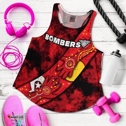 Custom Personalised Bombers NAIDOC Week Women's Racerback Tank Essendon Aboriginal Special Version