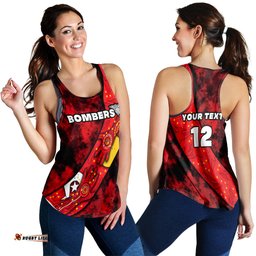Custom Personalised Bombers NAIDOC Week Women's Racerback Tank Essendon Aboriginal Special Version