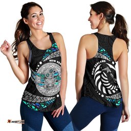 Maori New Zealand Women's Racerback Tank Hei Tiki Sport Style
