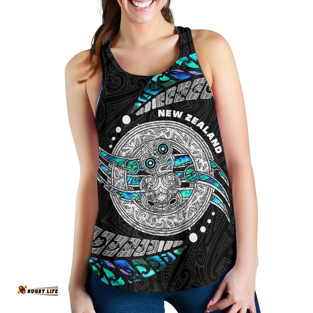 Maori New Zealand Women's Racerback Tank Hei Tiki Sport Style